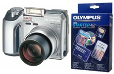 Camedia C-730 Ultra Zoom + Starter kit + carte xD 16 Mo