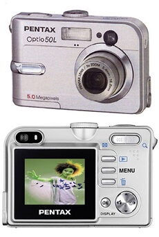 Optio 50L + carte SD 128 Mo + étui