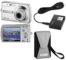 Optio L30 + kit chargeur + étui + carte SD 1 Go