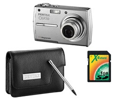 Optio T30 + étui cuir + carte SD 1 Go