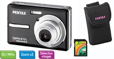 Optio E70L + Etui Neoprène + Carte SD 2 Go