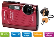 Pack Fnac : Olympus µ Tough-3005 (étanche -3 m) Rouge