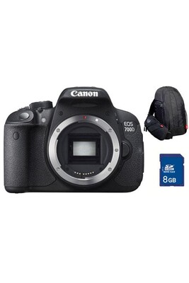 Appareil photo Reflex Canon Pack Fnac : EOS 700D Boîtier Nu + Sac à dos + Carte SDHC 8 Go