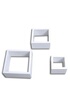 vidaXL Ensemble de 3 étagères cube blanc photo 2