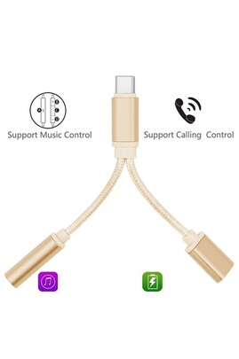 Adaptateur et convertisseur CABLING ® USB C Adaptateur USB C vers Jack  Audio Aux 3,5 mm et Chargeur USB C