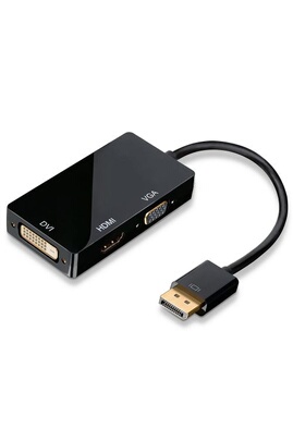 Adaptateur et convertisseur CABLING ® Adaptateur Displayport, DisplayPort  vers HDMI/DVI/VGA mâle à femelle câble adaptateur convertisseur compatible  4 K résolution via HDMI