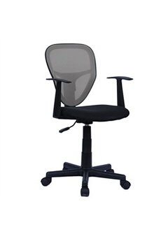 fauteuil de bureau idimex chaise de bureau pour enfant studio, noir et gris