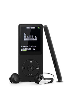 Lecteur 8GB MP3 avec (soutien la carte mémoire de 64Go) lecture de musique jusqu'à 70 heures NOIR 