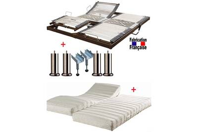 Literie Relaxation Direct Ameublement Pack Sommier 160 Relax