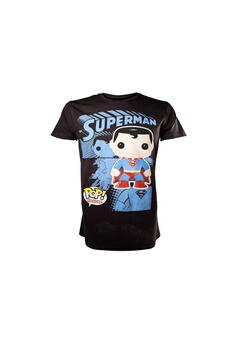 Figurine de collection Bioworld T-shirt superman - graphic art noir taille xl