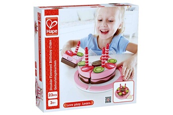 Autre jeux d'imitation Hape Gâteau d'anniversaire double goût e3140