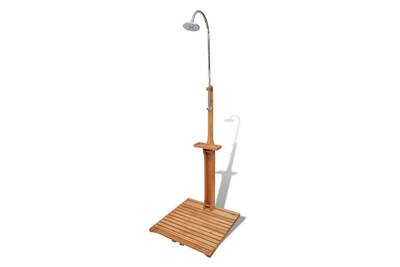 Cabine De Douche Vidaxl Douche De Jardin En Bois Darty