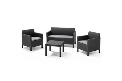 Salon De Jardin Allibert Mobilier De Jardin 4 Pcs Orlando Graphite