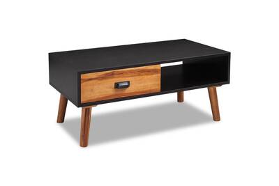 Table Basse Vidaxl Bois D Acacia Massif Table Basse 90 X 50 X 40