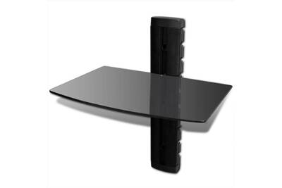 Meuble Tv Vidaxl Etagere Murale Noire 1 Tablette Pour Dvd Darty