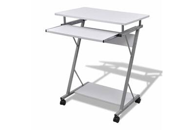 Bureau Vidaxl Bureau D 39 Ordinateur Compact Avec Plateau A Clavier Blanc Darty Bureau Vidaxl Bureau D 39 Ordinateur Compact Avec Plateau A Clavier Blanc Darty