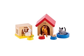 Accessoire poupée Hape Famille d'animaux domestiques en jouet e3455