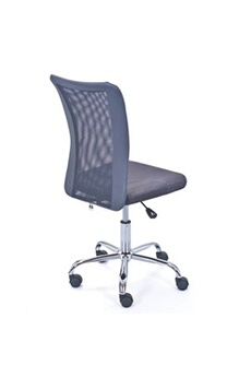 fauteuil de bureau inter link chaise de bureau grise et pieds métal chromé kelly