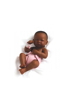 Poupée Berenguer All-vinyl newborn doll in diaper with accessory. African american. Real boy!