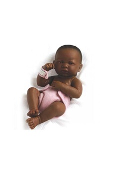 Poupée Berenguer All-vinyl newborn doll in diaper with accessory. African american. Real girl!