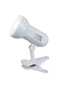 lampe de lecture globo lighting globo spot a pince métal l24 x h21 cm - blanc