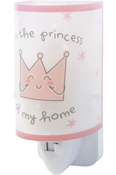 autres accessoires de décoration dalber lampe de nuit princess brillent dans le noir 13 cm rose