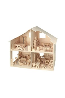 Maquette Pebaro Maquette bois - maison de poupées avec accessoires