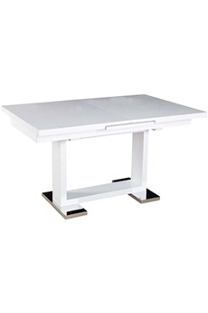 table repas extensible toda - 140/180 x 90 x 77 cm - blanc