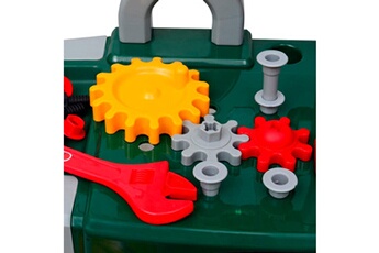 Atelier de bricolage Vidaxl Etabli-jouet avec outils pour enfants vert + gris