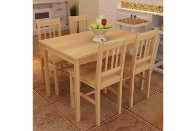 Ensemble Table Chaise Vidaxl Table De Salle A Manger En Bois