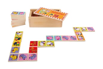 Autre jeux éducatifs et électroniques LEGLER Jeu en bois - domino 'petits animaux de la ferme' - legler 4220