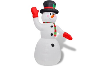 Article et décoration de fête Hitech Bonhomme de neige gonflable de 240 cm décorations de noël tissu + plastique 3 v / 0,1 a polyester: 100%