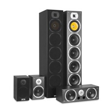 V9B Pack 5 enceintes HiFi home cinema son surround 88dB 440W RMS - noir