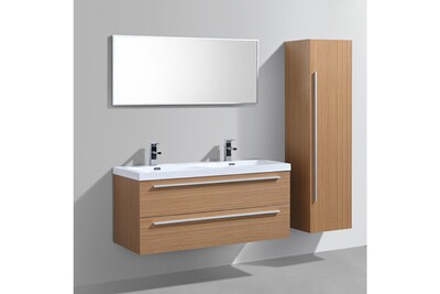 Meuble Salle De Bain Le Stock Design Ensemble Meuble Salle De Bains Double Vasque 120 Cm Colonne Darty