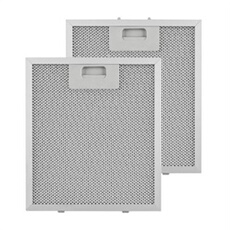 Set 2 filtres à graisse de rechange pour hotte de cuisine - Lavables en machine - 23 x 26 cm - Aluminium