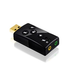 VSHOP Carte son USB 7.1 externe son 3D Surround dynamique touches fonctionnelles comprises