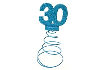 Article et décoration de fête Visiodirect Lot de 10 centres de table pour anniversaire 30 ans - turquoise pailletée