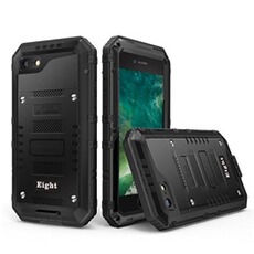 Coque et étui téléphone mobile LOVE MEI Coque en métal antichoc double puissant pour votre Apple iPhone 7,iPhone 8