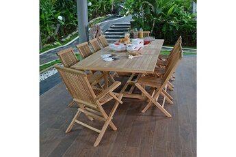 Mobilier De Jardin Teck Attitude Darty