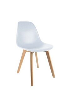 décoration enfant the home deco factory - chaise enfant scandinave bois et polypropylène blanc