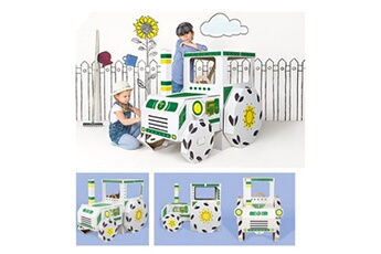 Autre jeux éducatifs et électroniques Guizmax Grand tracteur en carton, a construire dessiner colorier et décorer maison