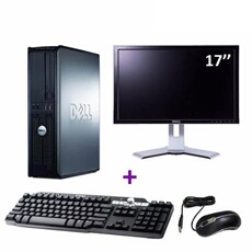 Lot pc optiplex 380 dt core 2 duo e7500 2,93ghz 4go 2to w7 pro + ecran 17":