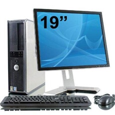 Ordinateur Optiplex 380 Desktop + Ecran 19'' - Gris - Intel Core 2 Duo E7500 / 2.93 GHz - RAM 2 Go - HDD 160 Go - DVD - Gigabit Ethernet - Windows 7