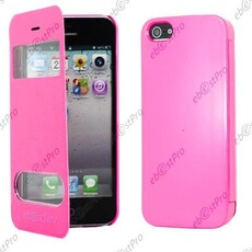 Coque et étui téléphone mobile EbestStar Etui Portefeuille pour iPhone SE 5S 5 Fenêtre View PU Cuir, Rose