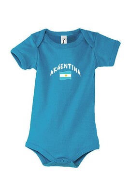 Vêtement de bébé de supporter de football Supportershop Body Bébé Aqua  Argentine Football, Bleu, FR : 0-3 Mois (Taille Fabricant : 0-3 Mois)