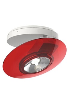lampe de lecture xanlite spot en saillie orientable à bague rouge