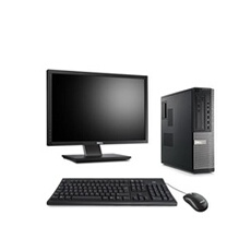 Pc occasion Optiplex 7010 Desktop + Ecran 22'' - Noir - Intel Core i5-3470 / 3.20 GHz - RAM 8Go - HDD 500 Go - DVD - Gigabit Ethernet - Ubuntu /