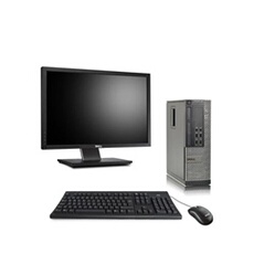 Pc Optiplex 7010 SFF + Ecran 22'' - Noir - Intel Core i5-3470 / 3.20 GHz - RAM 4 Go - HDD 250 Go - DVD - Gigabit Ethernet - Ubuntu - Linux