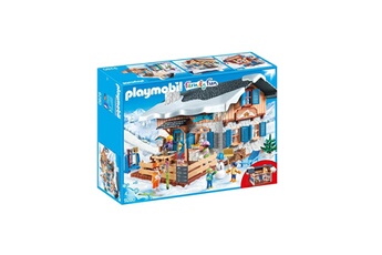 Playmobil PLAYMOBIL 9280 chalet avec skieurs, playmobil family fun