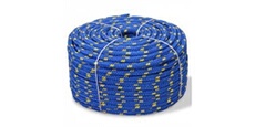 Corde de Bateau Polypropylène 8 mm 100 m Bleu Gréement Ligne de Quai